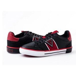 Shoes sneakers flat oxford red black guess
